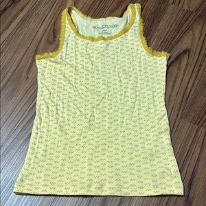 Missimo Supply Co Yellow Patterned Tank Top